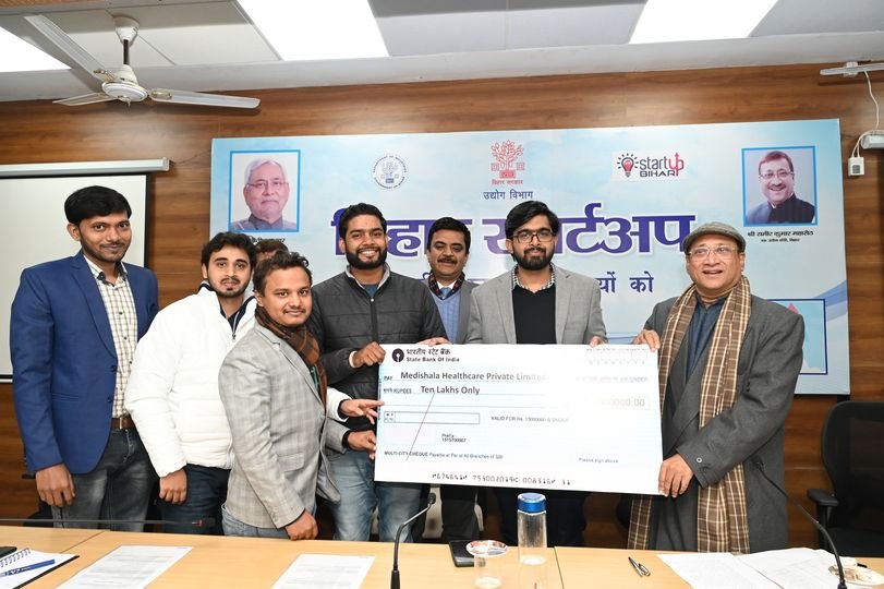 Medishala Bihar based Healthtech Startup received a Rs 10 lakh seed fund from the Bihar Government